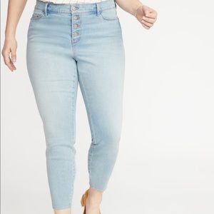 Old Navy Button-Fly Rockstar Skinny Ankle Jeans